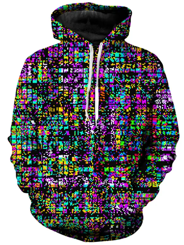 8-Bit Trippy Glitch Unisex Hoodie made by iEDM