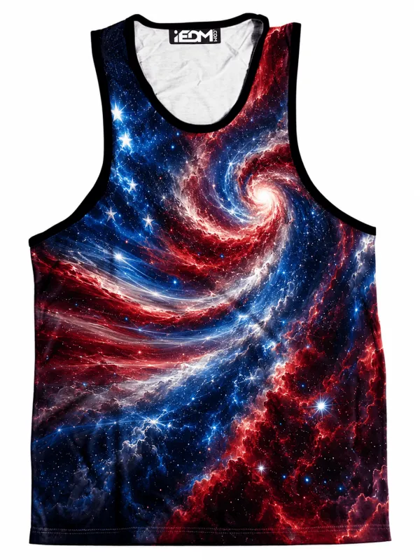 Star Spangled Spiral Men's Tank made by iEDM