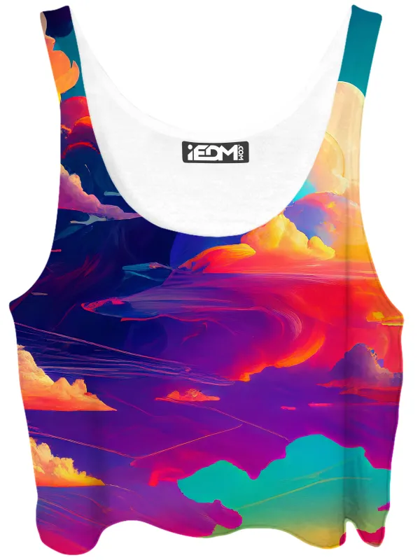 Psychedelic Clouds Crop Top made by iEDM