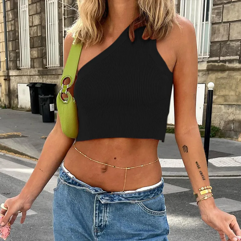 Set Me Free Shoulder Crop Top sold by Empty Soda