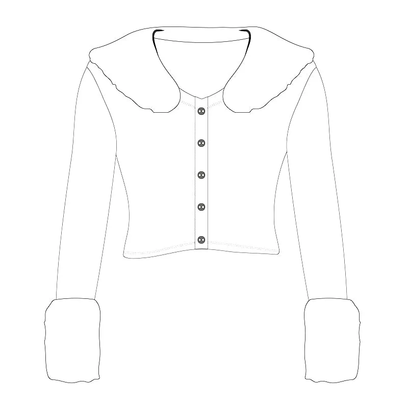 Winter Wonderland Fur Collar Crop Top sold by Empty Soda product image thumbnail 4