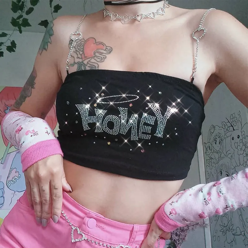 Bit Of Honey Bling Bandeau Top sold by Empty Soda
