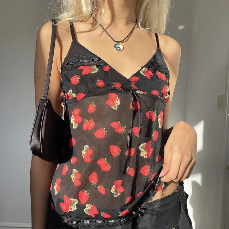 Sweet Disposition Strawberry Crop Top sold by Empty Soda
