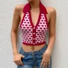 Don't Believe In Love Collared Crop Top sold by Empty Soda