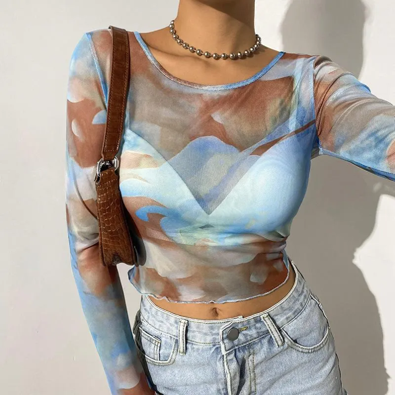 Splash Of Me Mesh Crop Top sold by Empty Soda