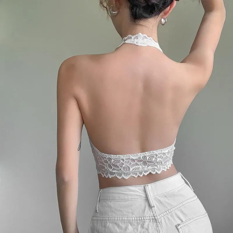 Angel In Overdrive Lacy Halter Bralette sold by Empty Soda product image thumbnail 5