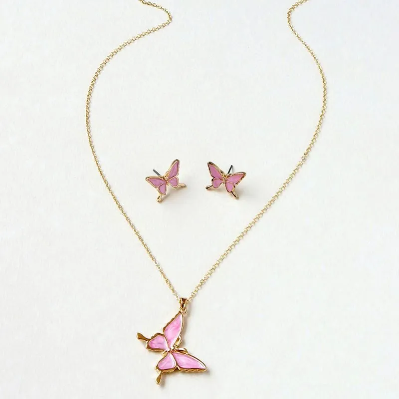 Make You Blush Butterfly Jewelry Set sold by Empty Soda