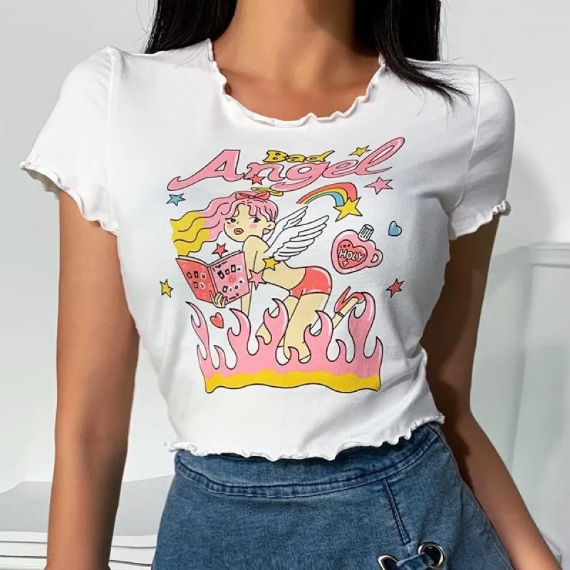 Angelic Baddie Cropped Tee sold by Empty Soda