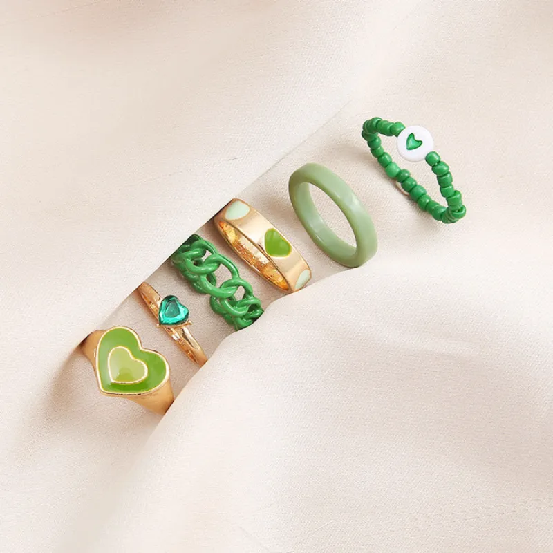 Green With Envy Ring Set sold by Empty Soda