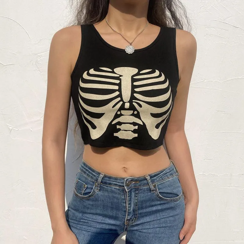 Skeletons In The Closet Crop Top sold by Empty Soda