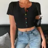 Raina Rainbow Button Crop Top sold by Empty Soda