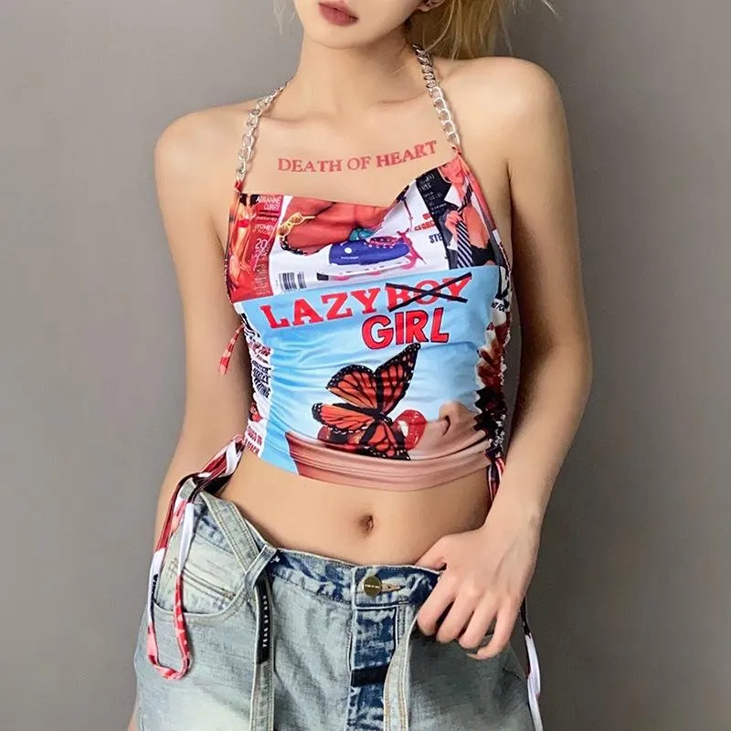 Lazy Girl Crew Halter Crop Top sold by Empty Soda product image thumbnail 3
