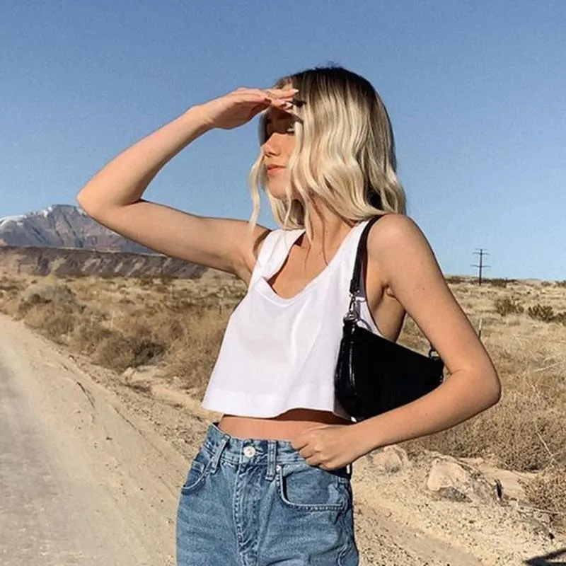 Farrah First Impressions Loose Fit Crop Tank sold by Empty Soda product image thumbnail 2