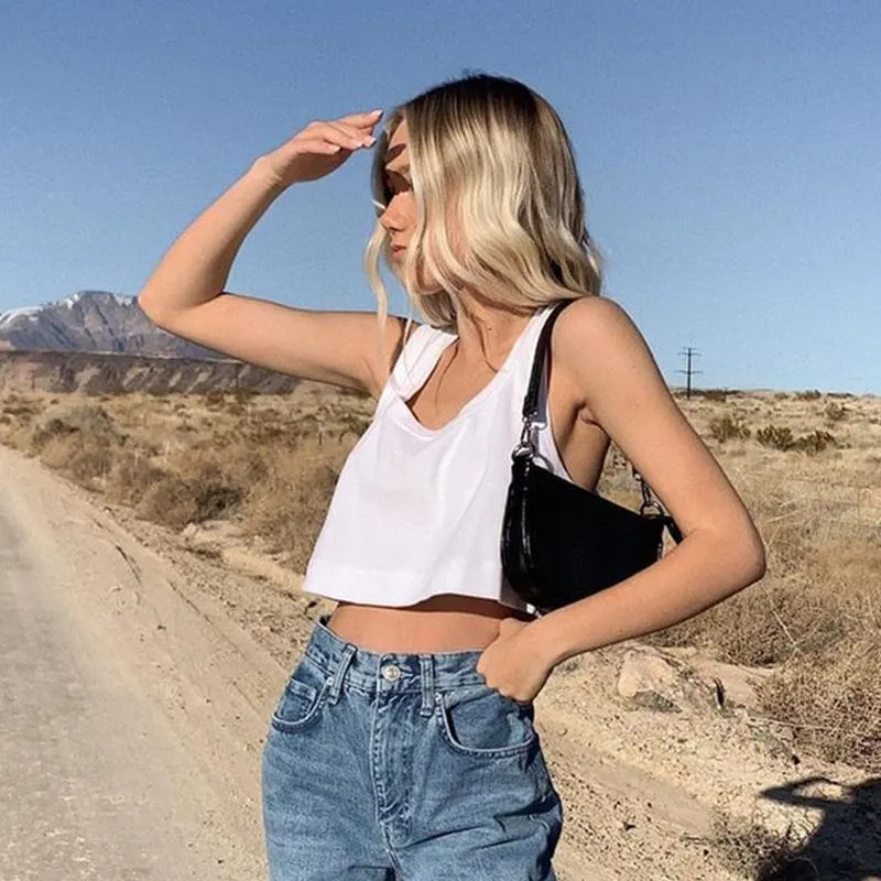 Farrah First Impressions Loose Fit Crop Tank sold by Empty Soda product image thumbnail 3