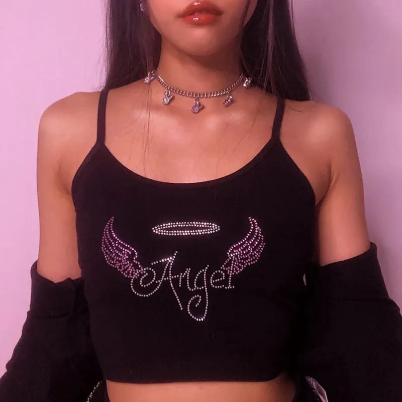Not So Innocent Angel Crop Top sold by Empty Soda