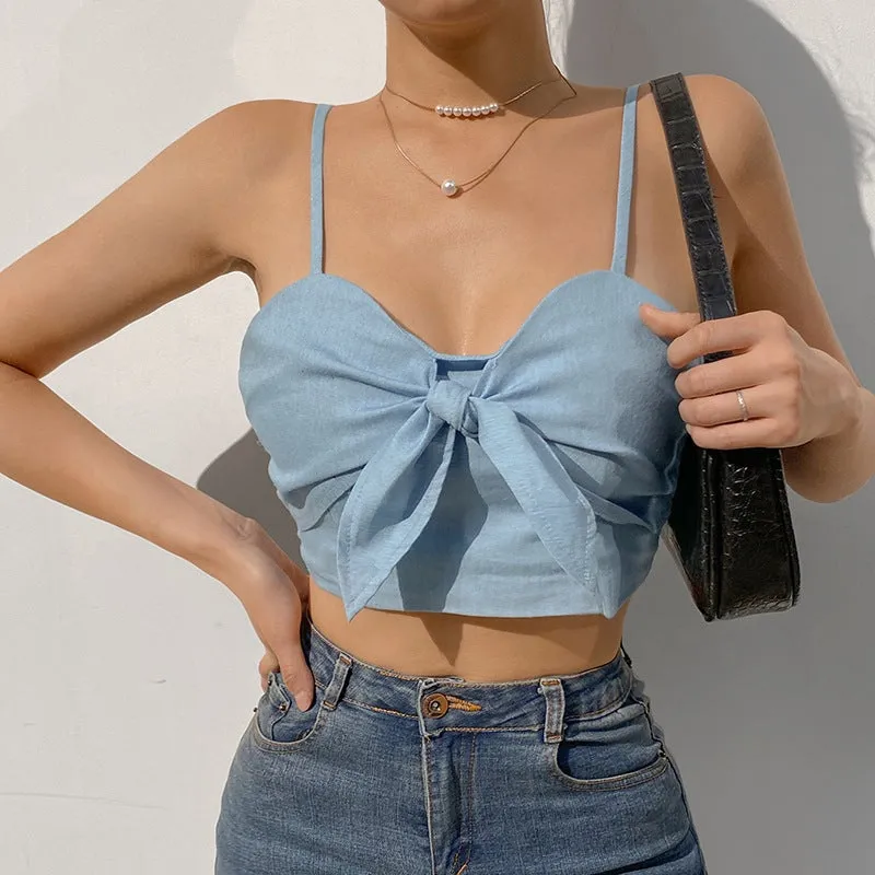 So Flattered Bow Crop Top sold by Empty Soda product image thumbnail 4