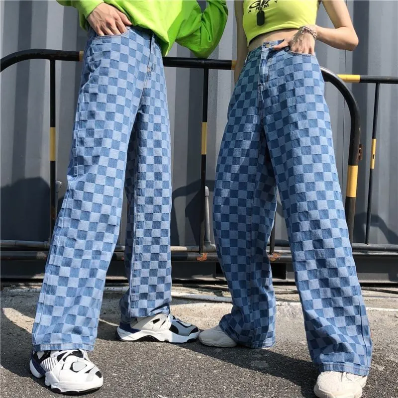 Stella Retro Checkerboard Wide Leg Pants sold by Empty Soda