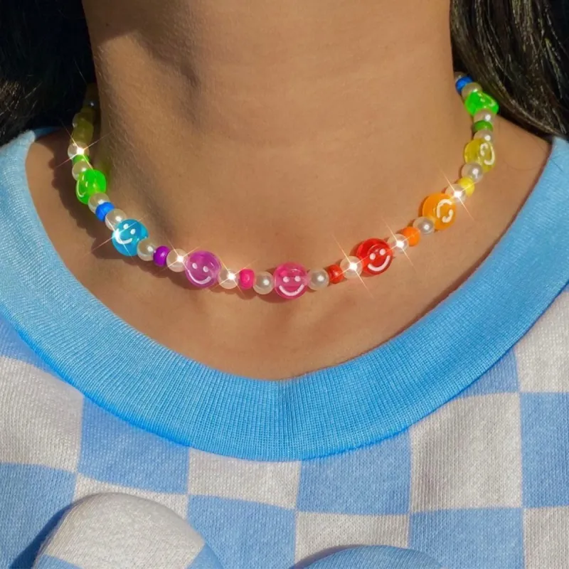 Smile Your Way Beaded Necklace sold by Empty Soda