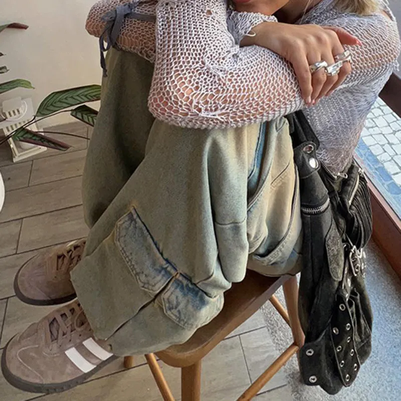 Sound The Alarm Baggy Jeans sold by Empty Soda product image thumbnail 4