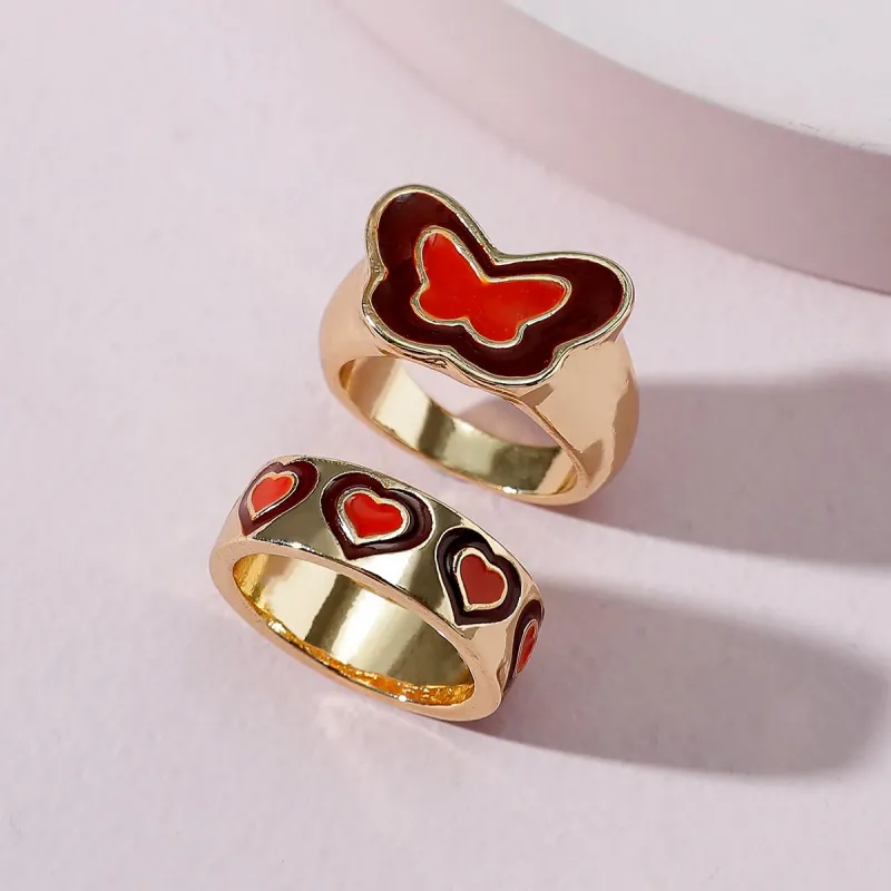 Everything Changes Butterfly Ring Set sold by Empty Soda