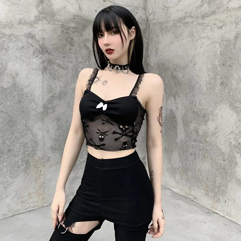 Deadly Beauty Skull Crop Top sold by Empty Soda product image thumbnail 5