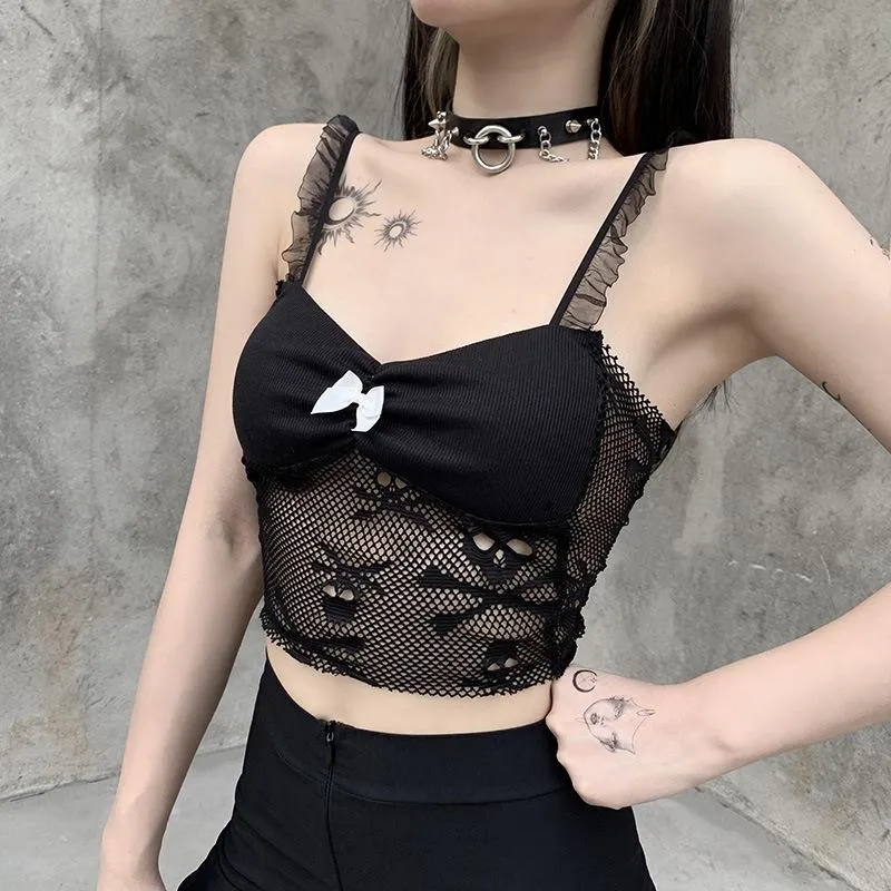 Deadly Beauty Skull Crop Top sold by Empty Soda product image thumbnail 3