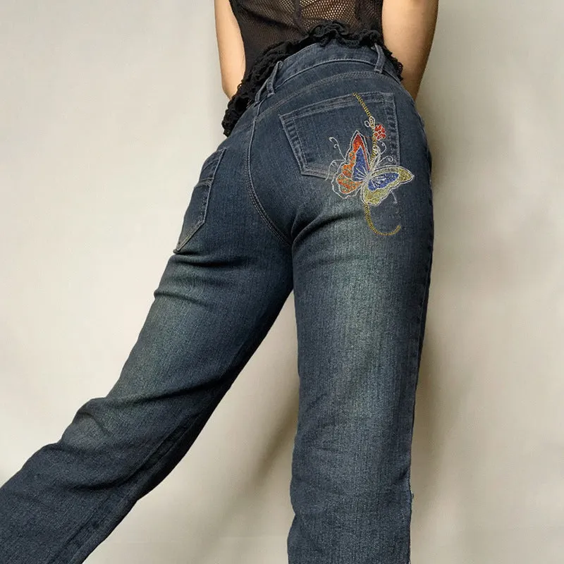 Butterfly Tattoo Jeans sold by Empty Soda product image thumbnail 4
