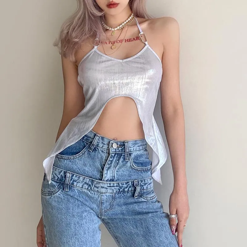 Icy & Spicy Buckle Halter Crop Top sold by Empty Soda