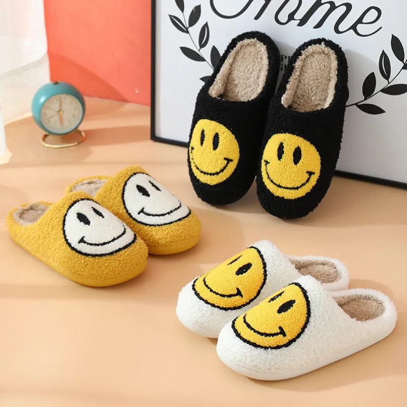 All Smiles Fuzzy Slippers sold by Empty Soda