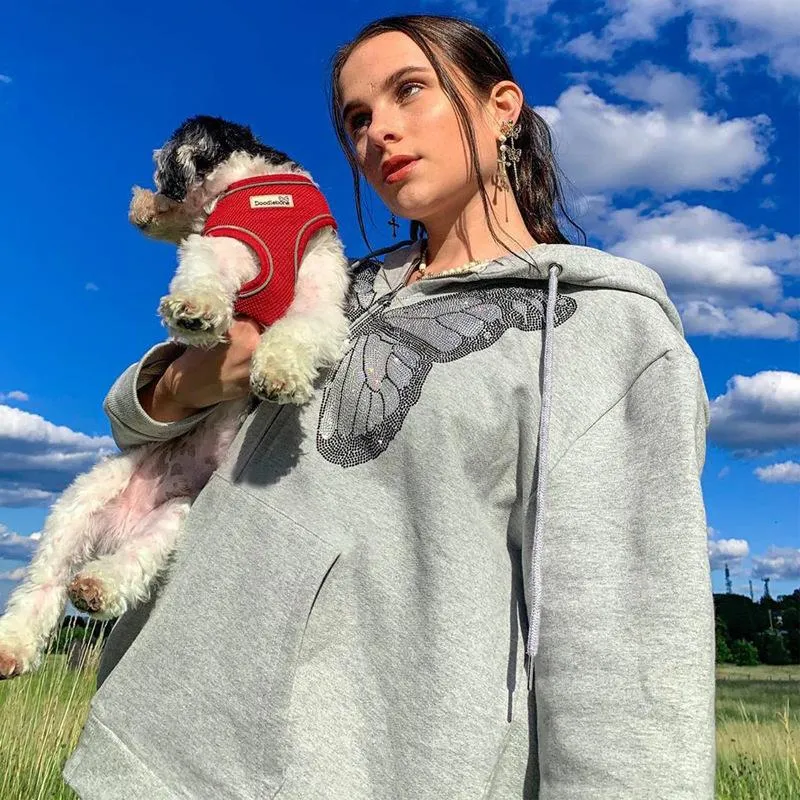 Insta Loungin' Butterfly Zip Up Sweater sold by Empty Soda product image thumbnail 4