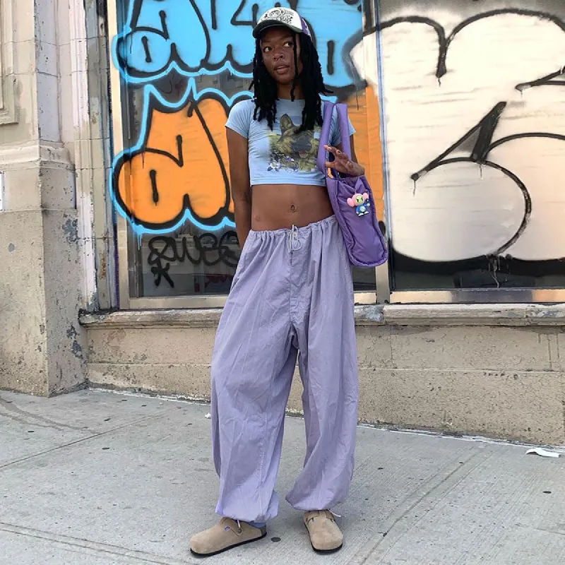 Lilac Leisure Cargo Pants sold by Empty Soda