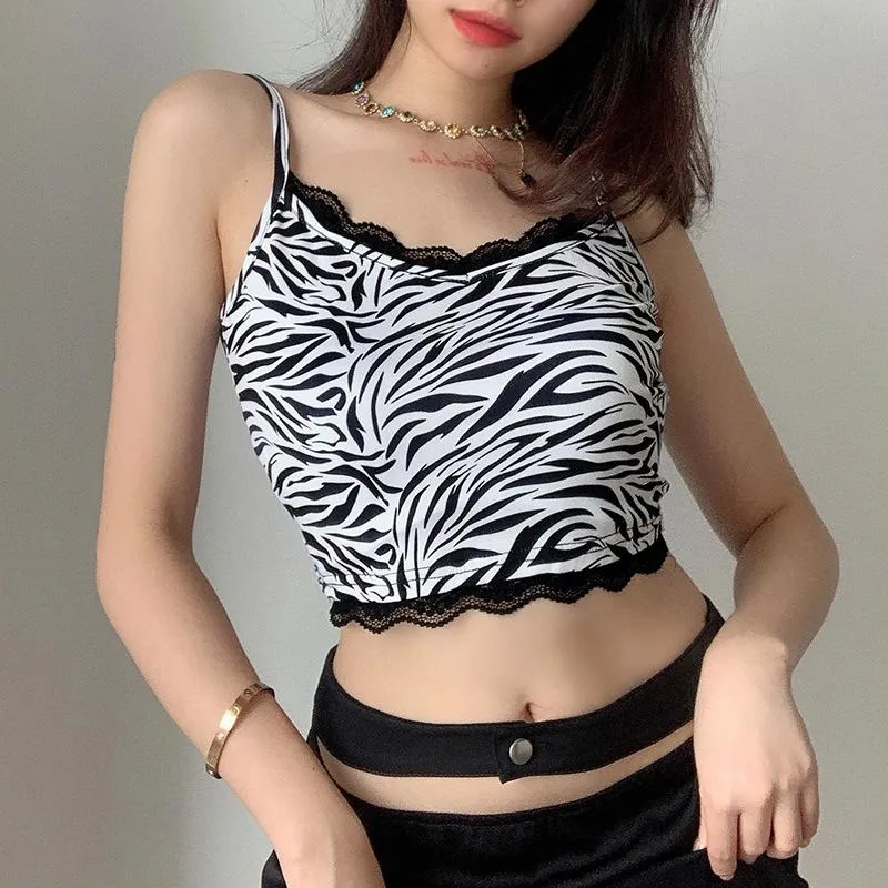 Fierce Feelingz Lace Lined Crop Top sold by Empty Soda product image thumbnail 2