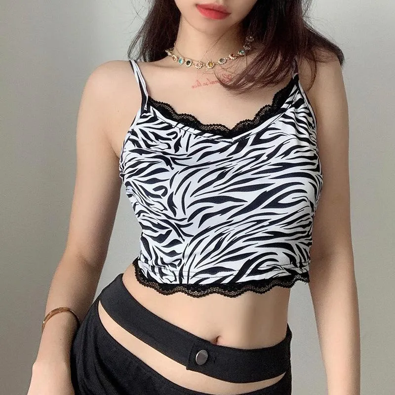 Fierce Feelingz Lace Lined Crop Top sold by Empty Soda product image thumbnail 3