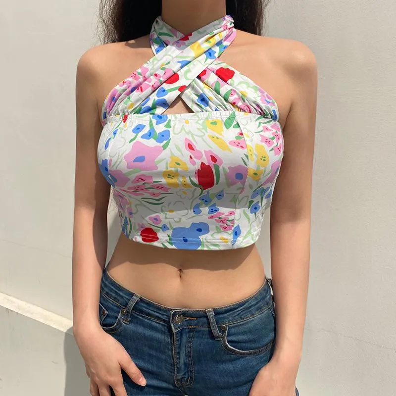 Garden Party Halter Crop Top sold by Empty Soda