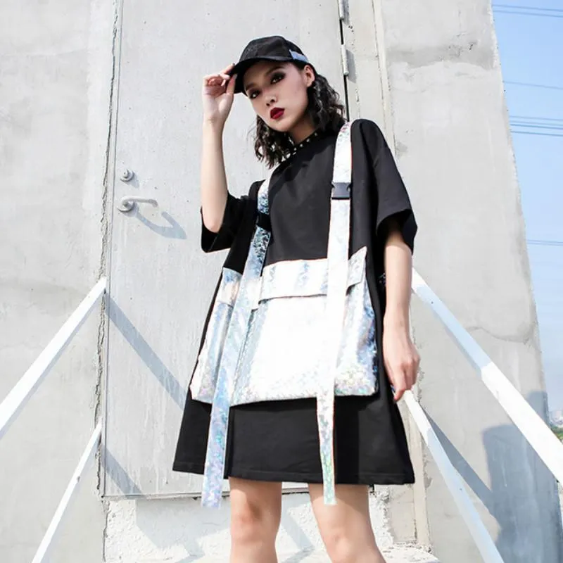 Gangsta In Glitter T-Shirt Dress sold by Empty Soda product image thumbnail 3