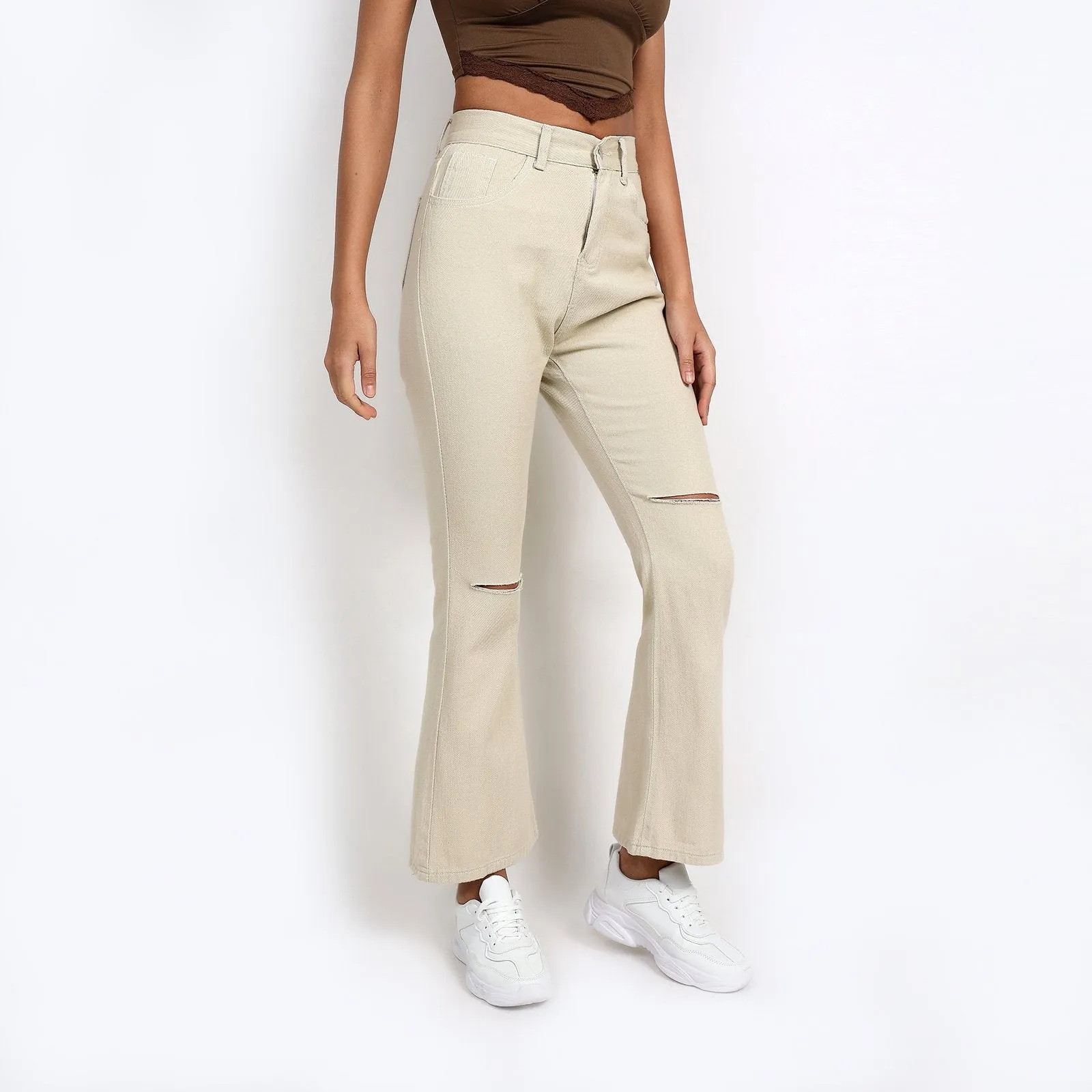 Tear You Apart Tan Jeans sold by Empty Soda product image thumbnail 3