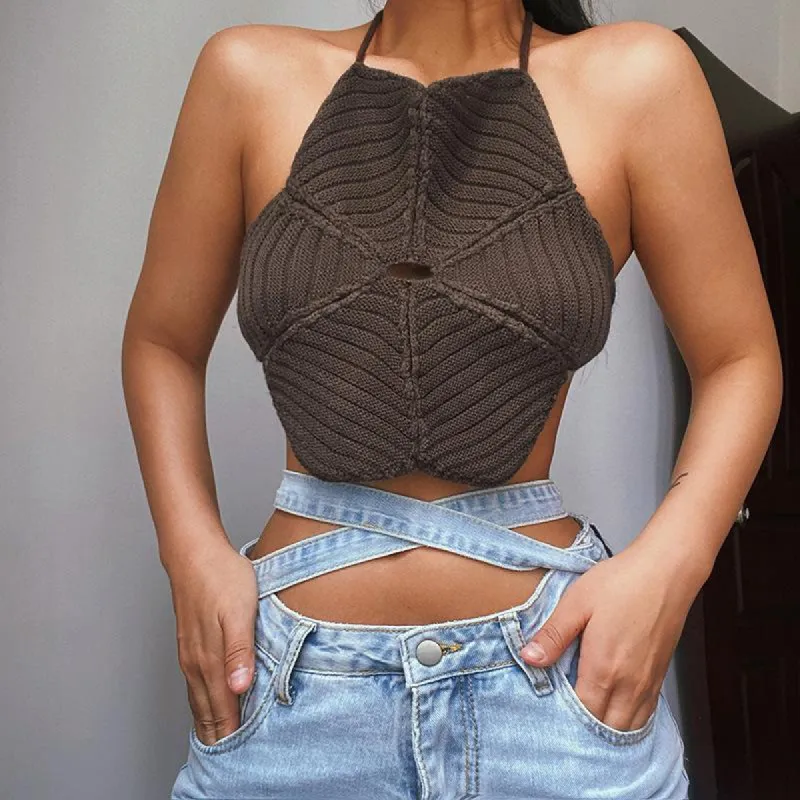 Nature's Bounty Halter Crop Top sold by Empty Soda
