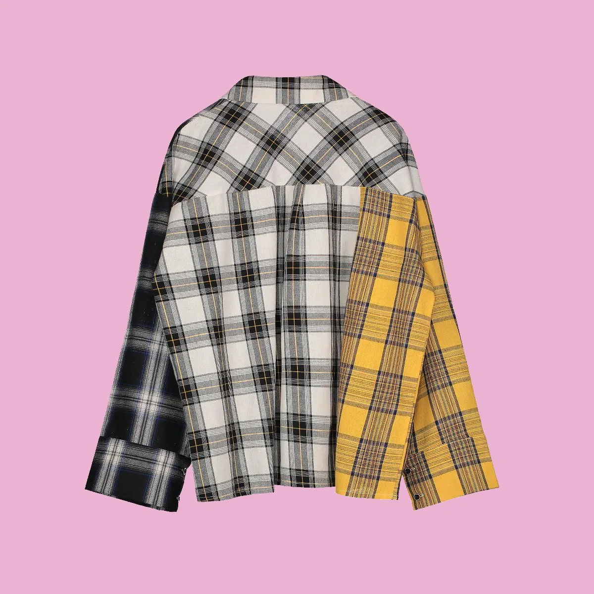 Esther Plaid Duplex Oversized Shirt sold by Empty Soda product image thumbnail 5