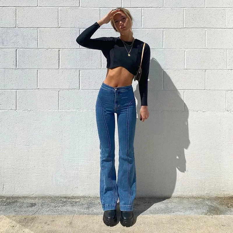 Fall In Line High Waisted Jeans sold by Empty Soda product image thumbnail 3