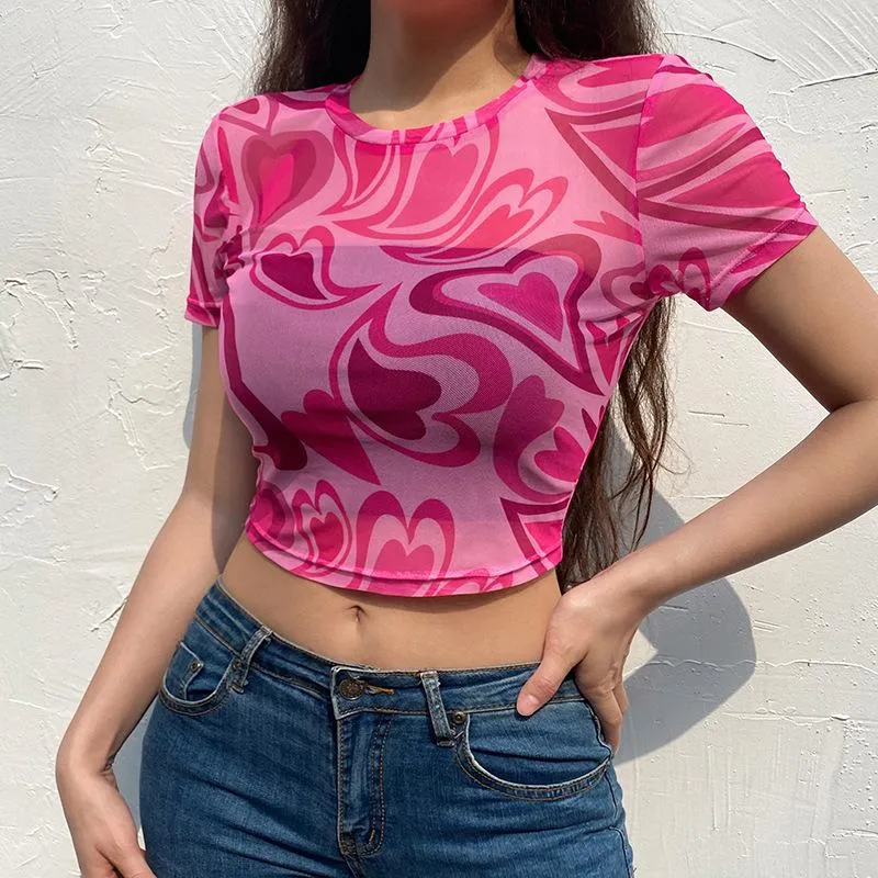 Mixed Emotions Mesh Crop Top sold by Empty Soda product image thumbnail 4