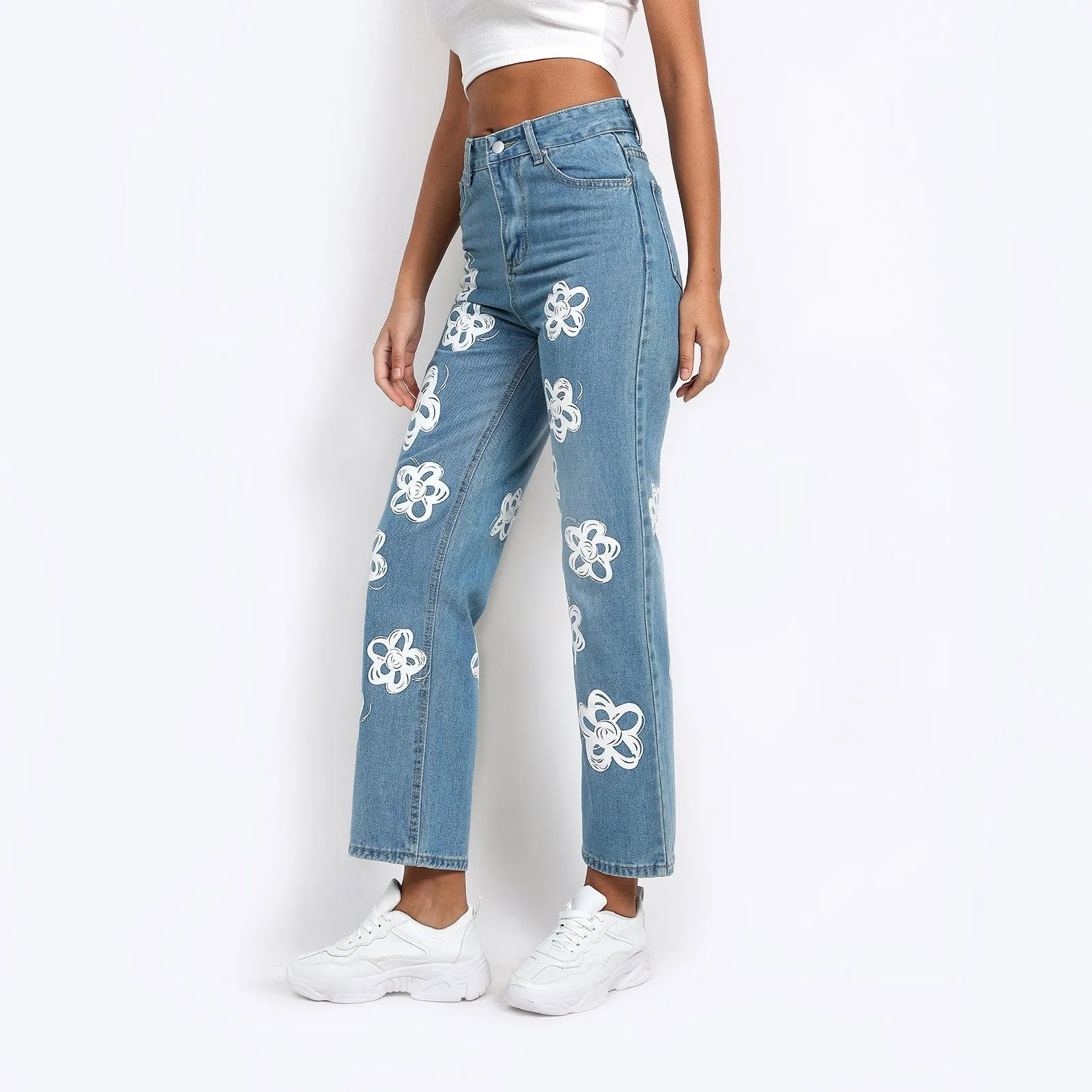 Funky Flowers Jeans sold by Empty Soda product image thumbnail 3