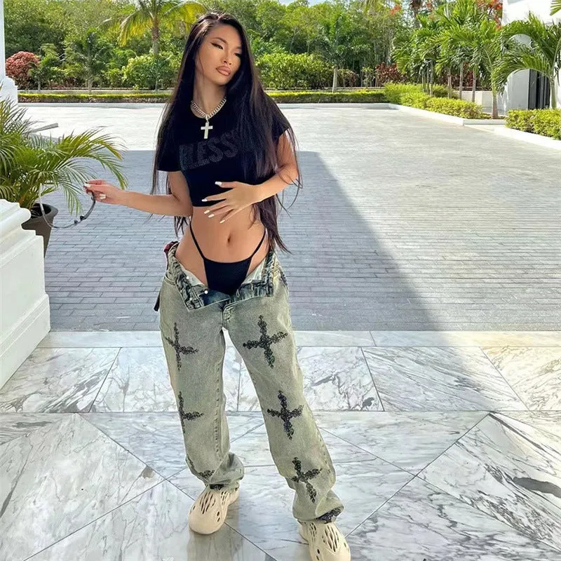 Feels So Holy Jeans sold by Empty Soda product image thumbnail 2