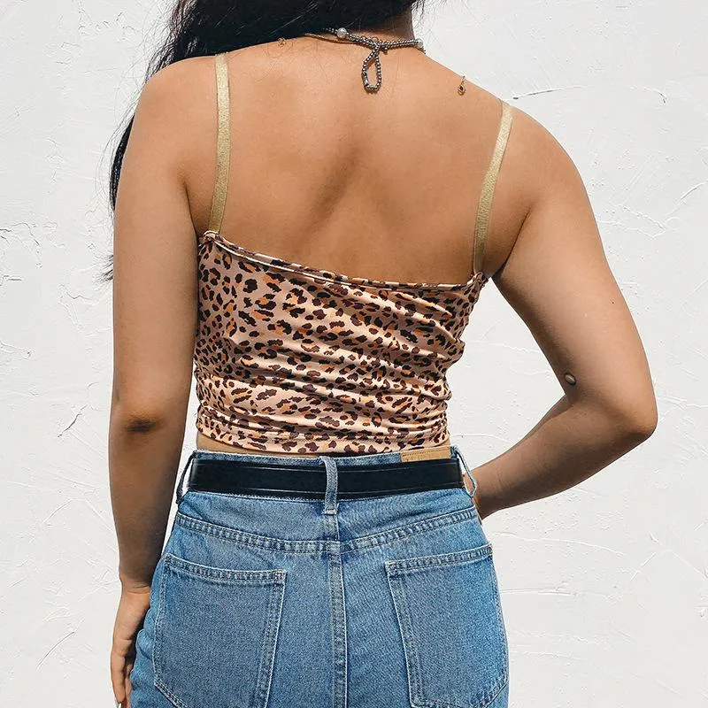 True Alpha Leopard Lace Lined Crop Top sold by Empty Soda product image thumbnail 4