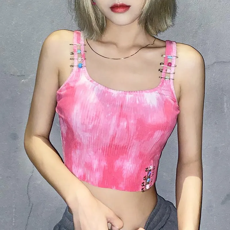 On The Run Safety Pin Crop Top sold by Empty Soda