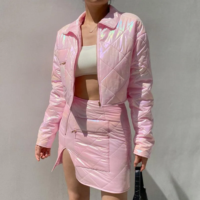 Sub Zero Snazz Holographic Jacket & Skirt sold by Empty Soda