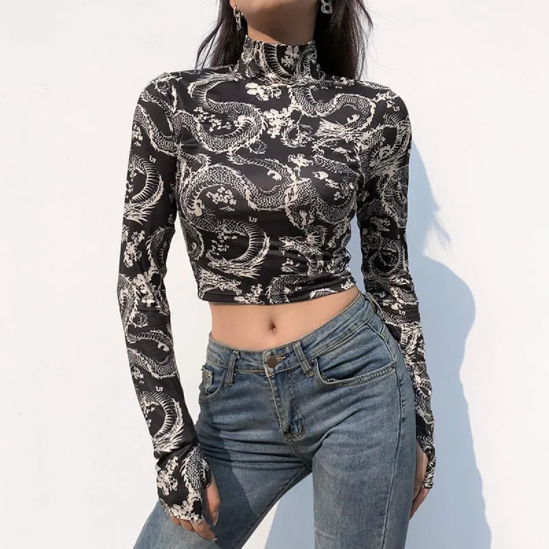 Dragon Dream Crop Top sold by Empty Soda