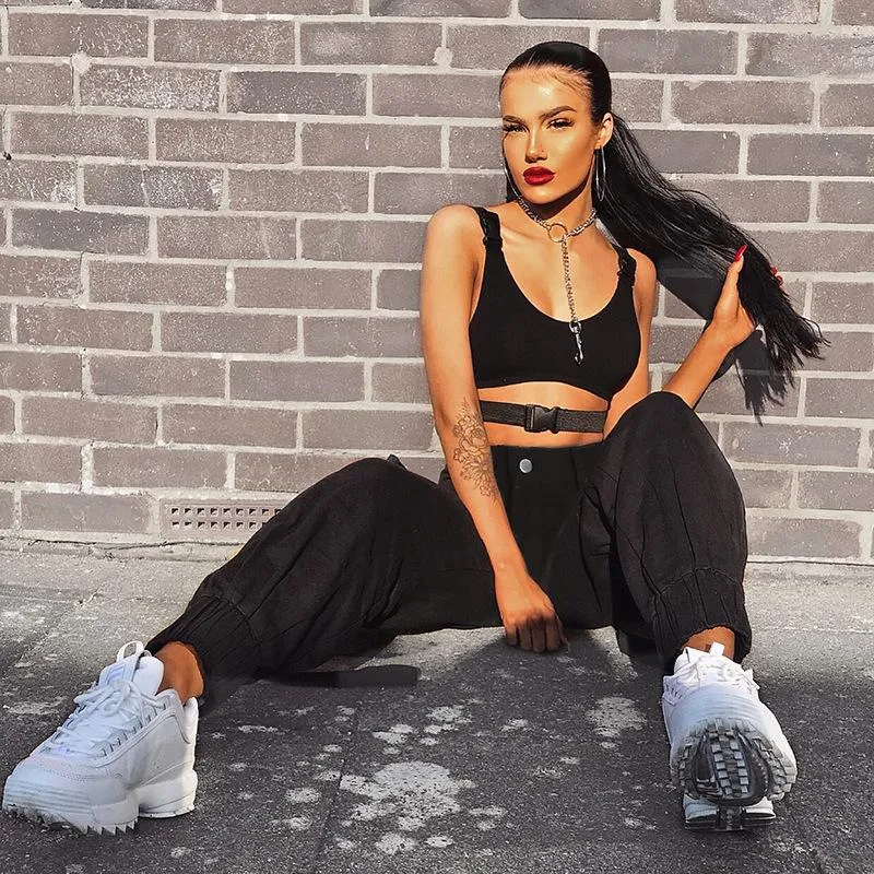 Lennon Steampunk Buckled High Waisted Cargo Pants sold by Empty Soda product image thumbnail 5