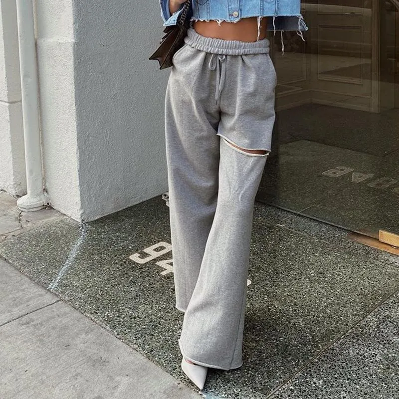 Halsey Hole In One Wide Leg Sweats sold by Empty Soda product image thumbnail 5