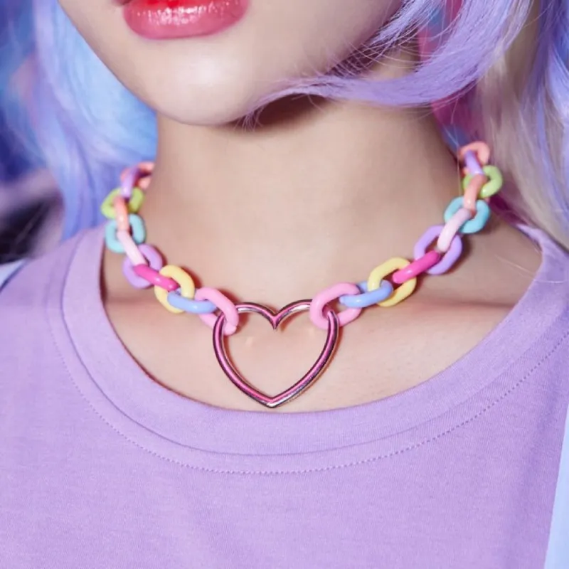 Happy Neon Love Choker sold by Empty Soda