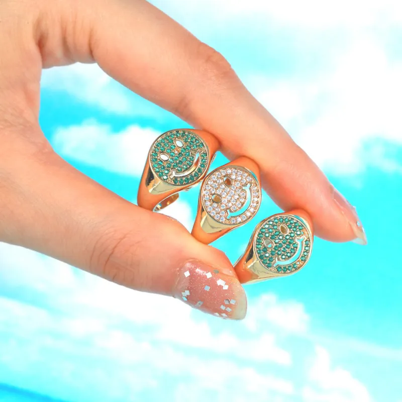 Bring The Bling Smiley Ring sold by Empty Soda